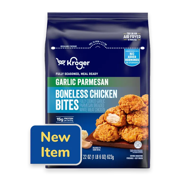 Frozen Fully Cooked Garlic Parmesan Boneless Chicken Bites