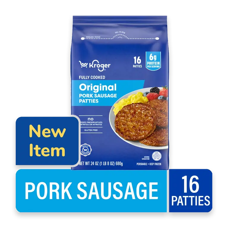 Fully Cooked Original Pork Breakfast Sausage Patties