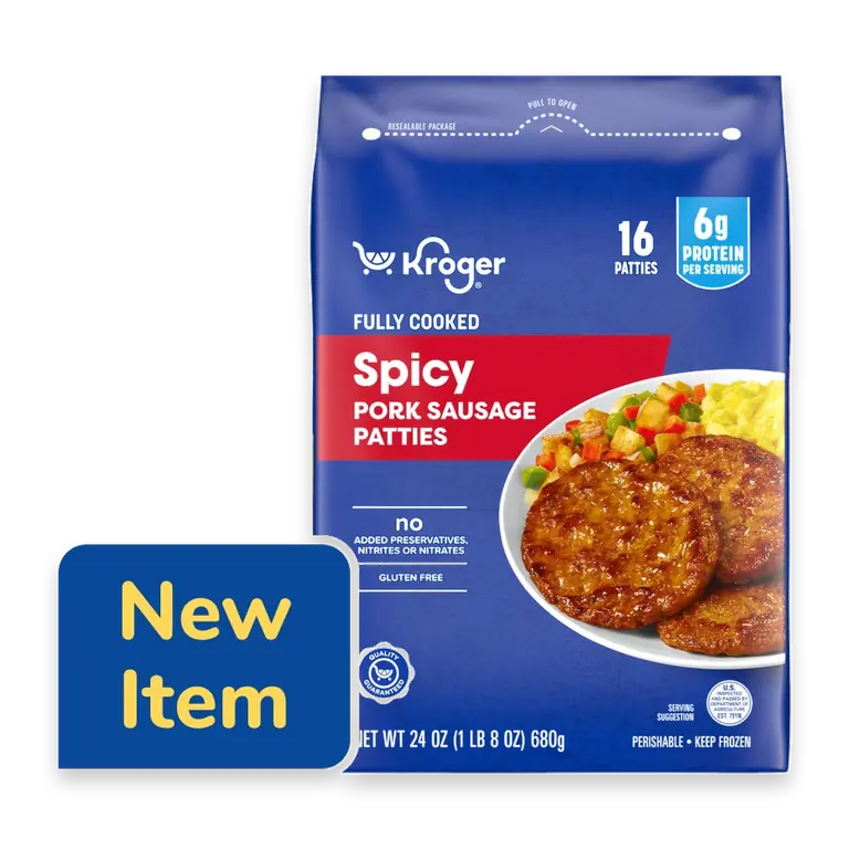 Fully Cooked Spicy Pork Breakfast Sausage Patties
