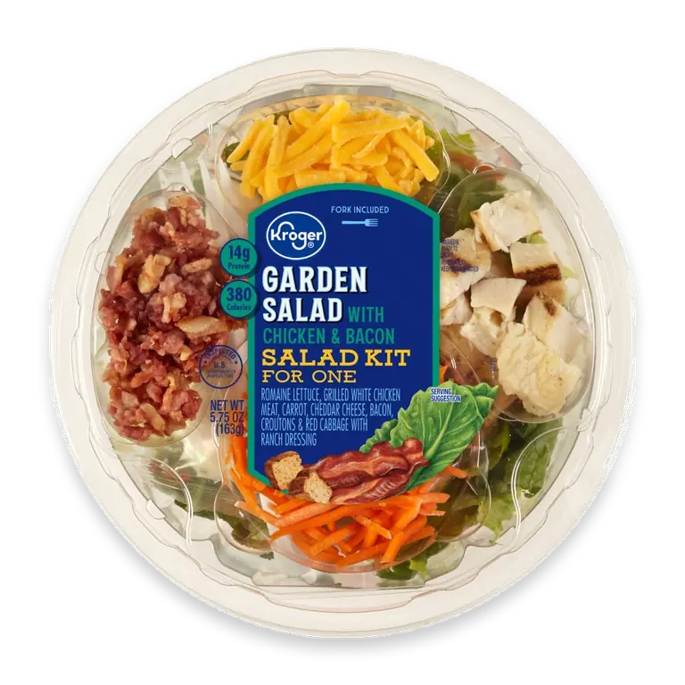 Garden Salad With Chicken & Bacon Salad Kit