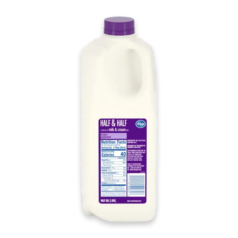 Half and Half Half Gallon