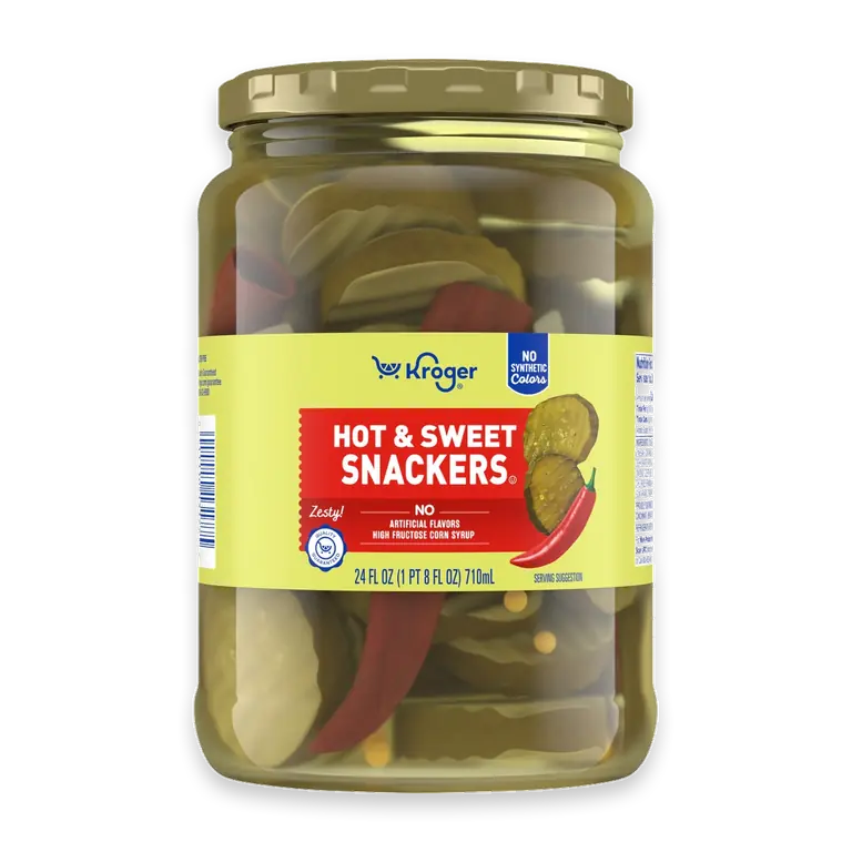 Hot and Sweet Snackers Pickles