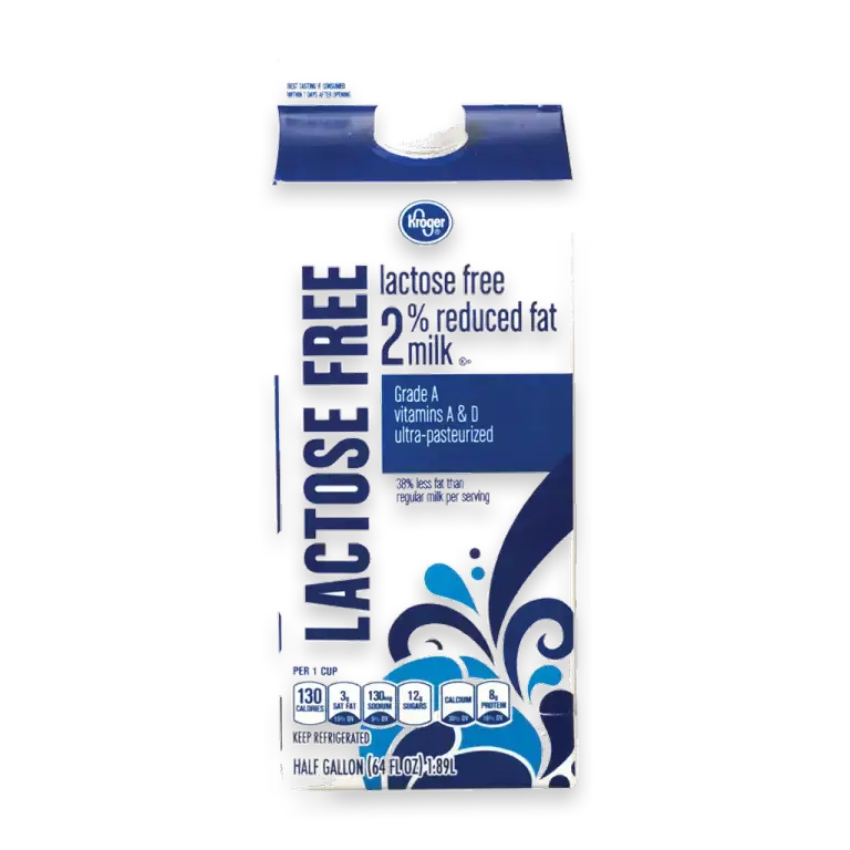Lactose Free 2% Reduced Fat Milk Half Gallon