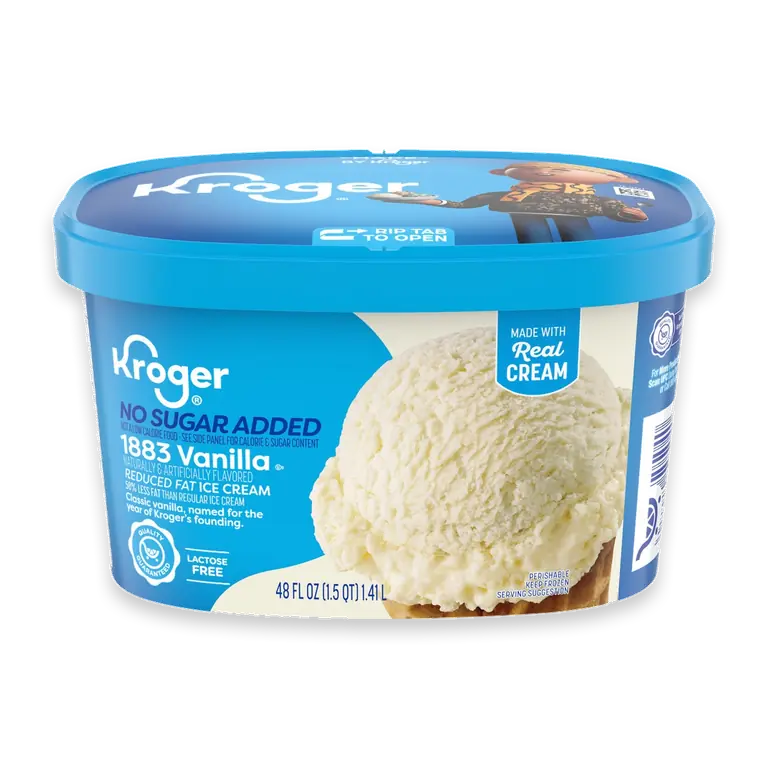Lactose Free No Sugar Added 1883 Vanilla Ice Cream Tub
