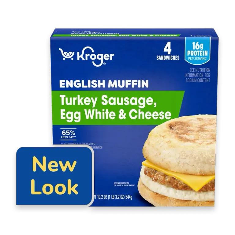 Lite Turkey Sausage Egg White and Cheese English Muffin Breakfast Sandwich