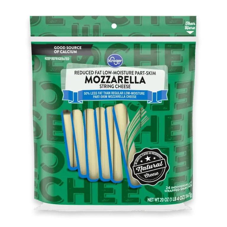 Low-Moisture Reduced Fat Part-Skim Mozzarella String Cheese