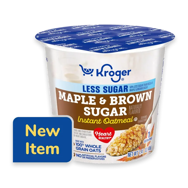 Maple and Brown Sugar Less Sugar Instant Oatmeal Cup