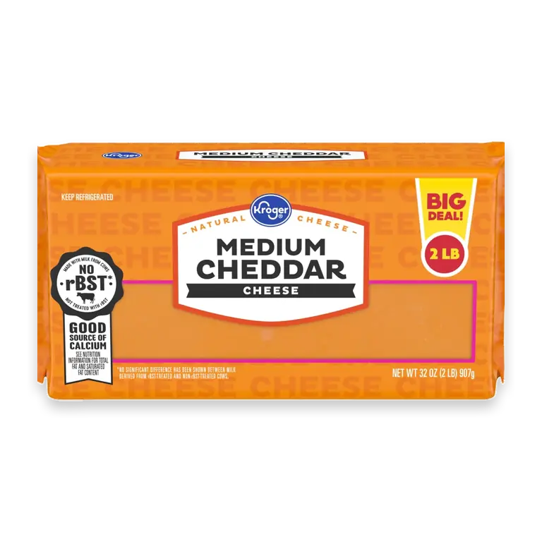 Medium Cheddar Block Cheese BIG DEAL!