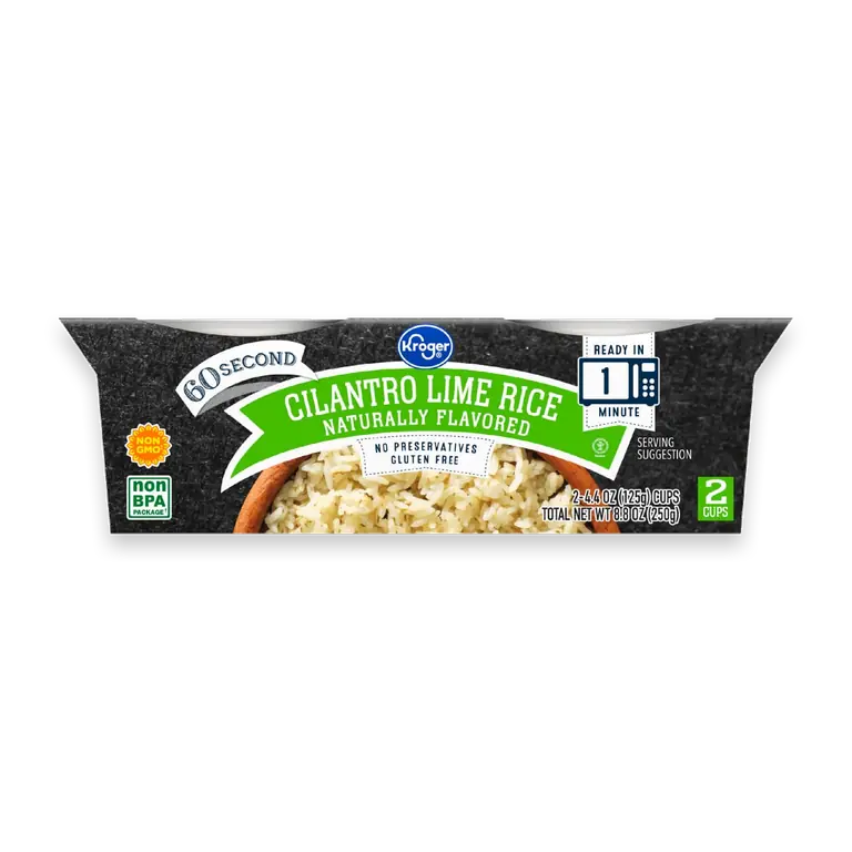 Microwavable Cilantro Lime Rice Cups
