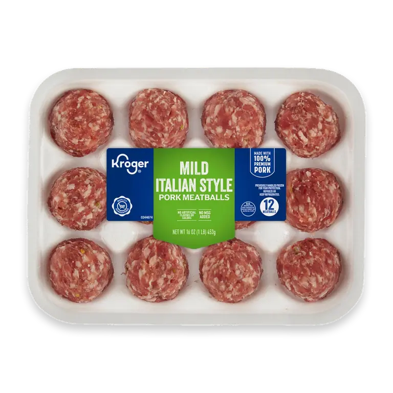 Mild Italian Style Pork Meatballs