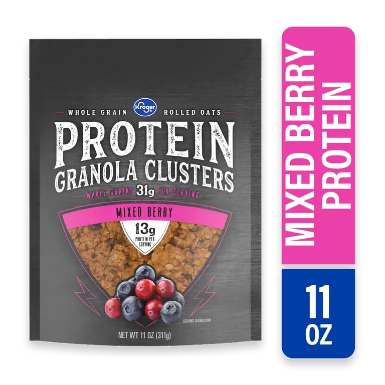Mixed Berry Protein Granola Cereal Clusters