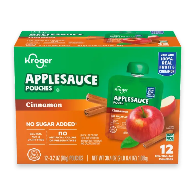 No Sugar Added Cinnamon Applesauce Pouches
