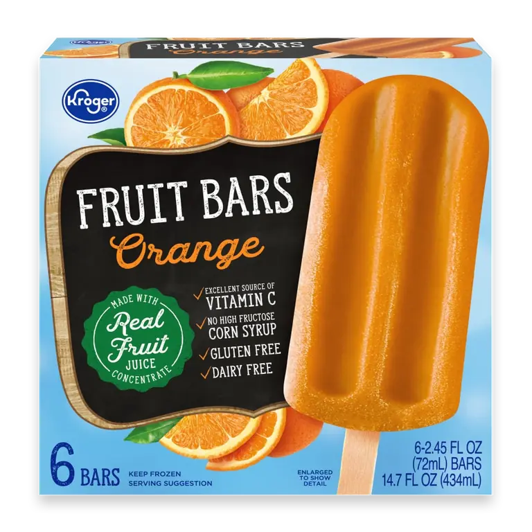 Orange Frozen Fruit Bars