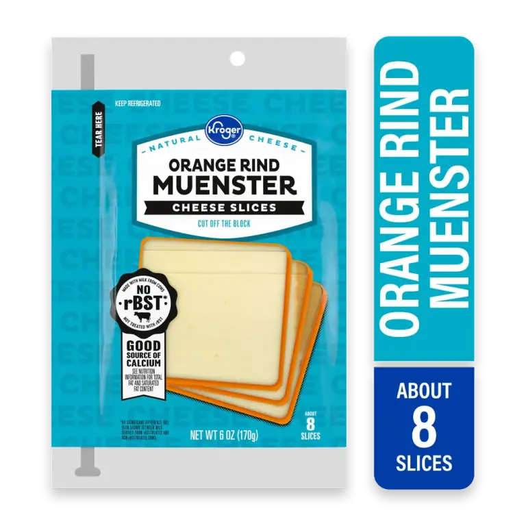 Orange Rind Muenster Sliced Cheese