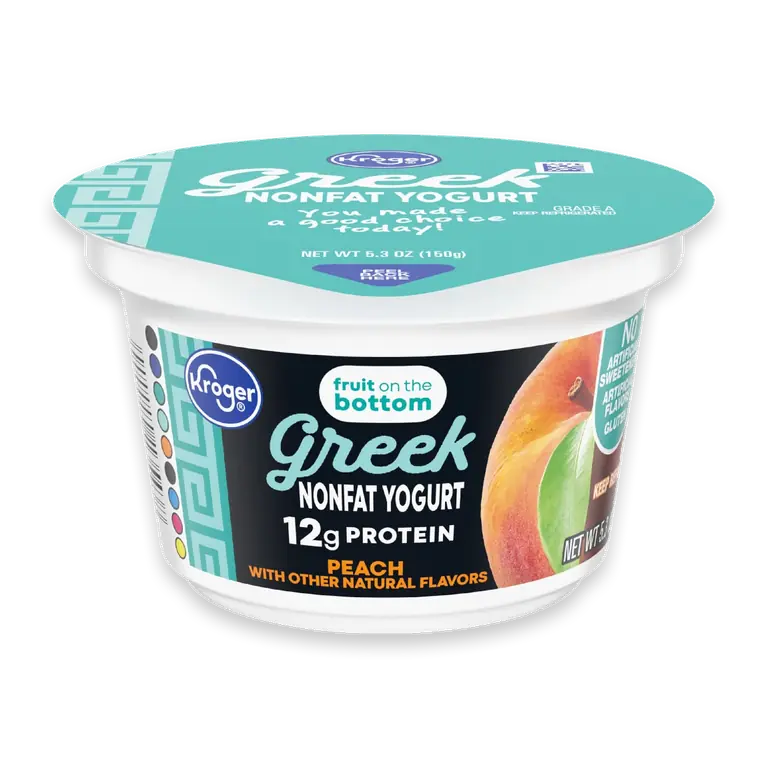 Peach Fruit on the Bottom Nonfat Greek Yogurt Cup