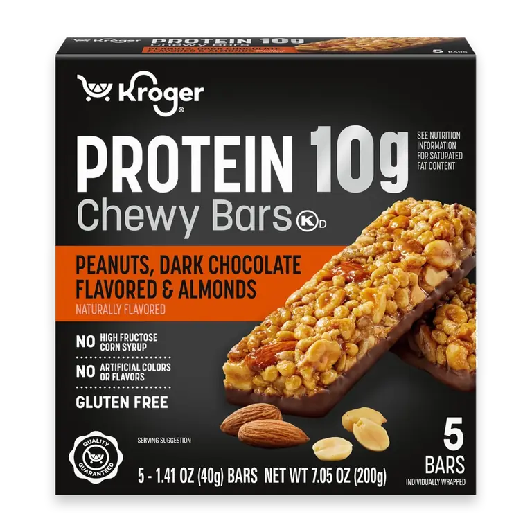 Protein Peanuts Dark Chocolate Flavored and Almonds Chewy Bars