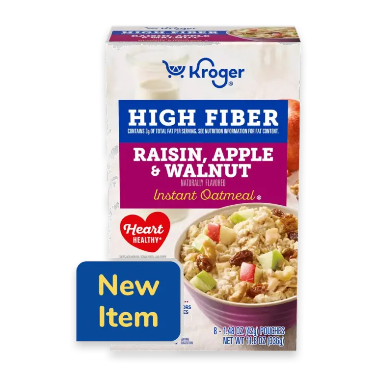 Raisin Apple and Walnut High Fiber Instant Oatmeal