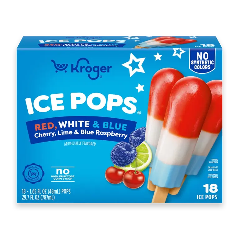 Red White and Blue Ice Pops