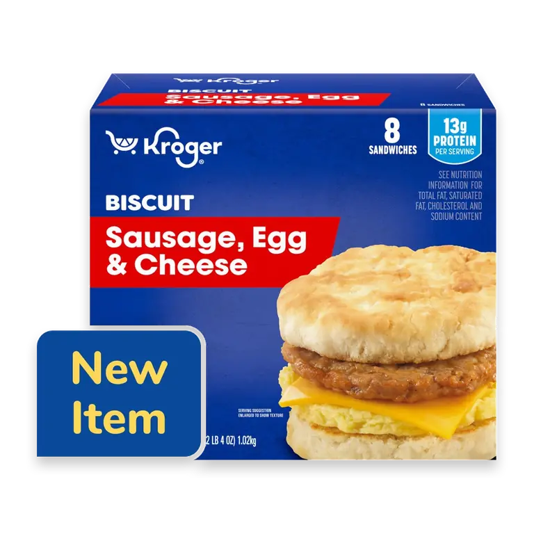 Sausage Egg and Cheese Breakfast Biscuit Sandwich
