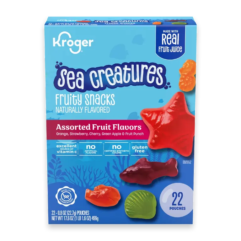 Sea Creatures Fruity Snacks