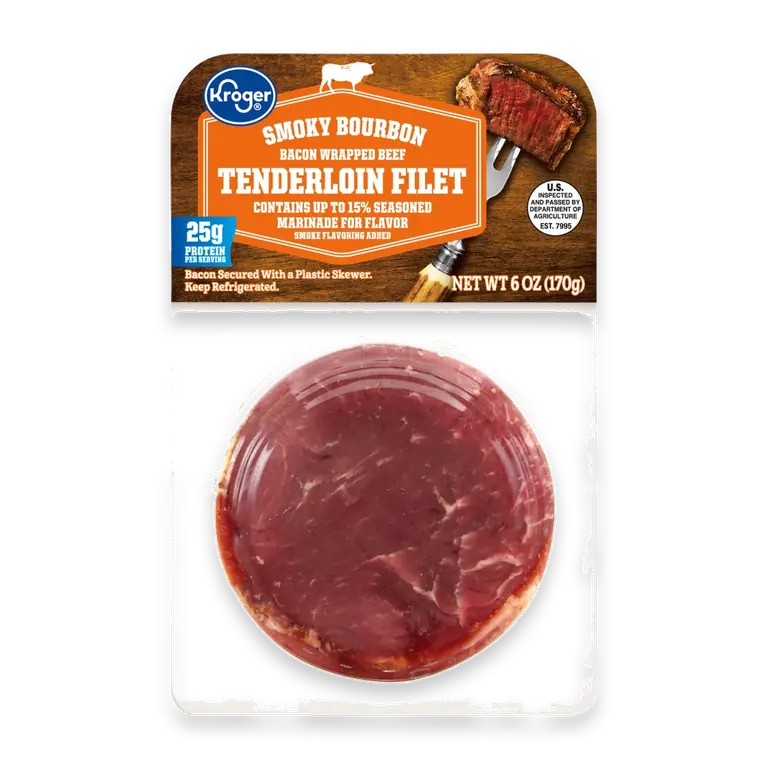 Smoky Bourbon Bacon Wrapped Beef Tenderloin Filet