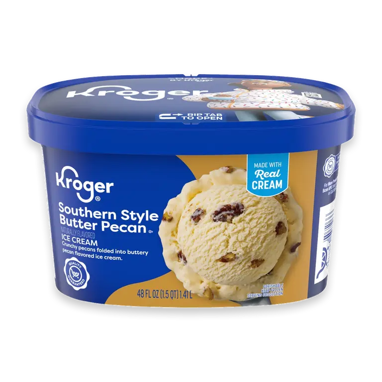 Southern Style Butter Pecan Crunch Ice Cream Tub