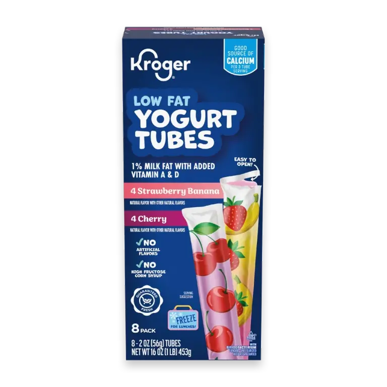 Strawberry Banana & Cherry Low Fat Yogurt Tubes