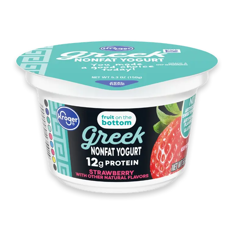Strawberry Fruit on the Bottom Nonfat Greek Yogurt Cup