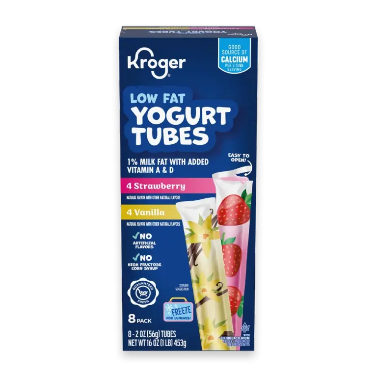 Strawberry & Vanilla Low Fat Yogurt Tubes