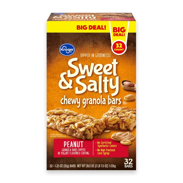 Sweet and Salty Chewy Peanut Granola Bars BIG DEAL!