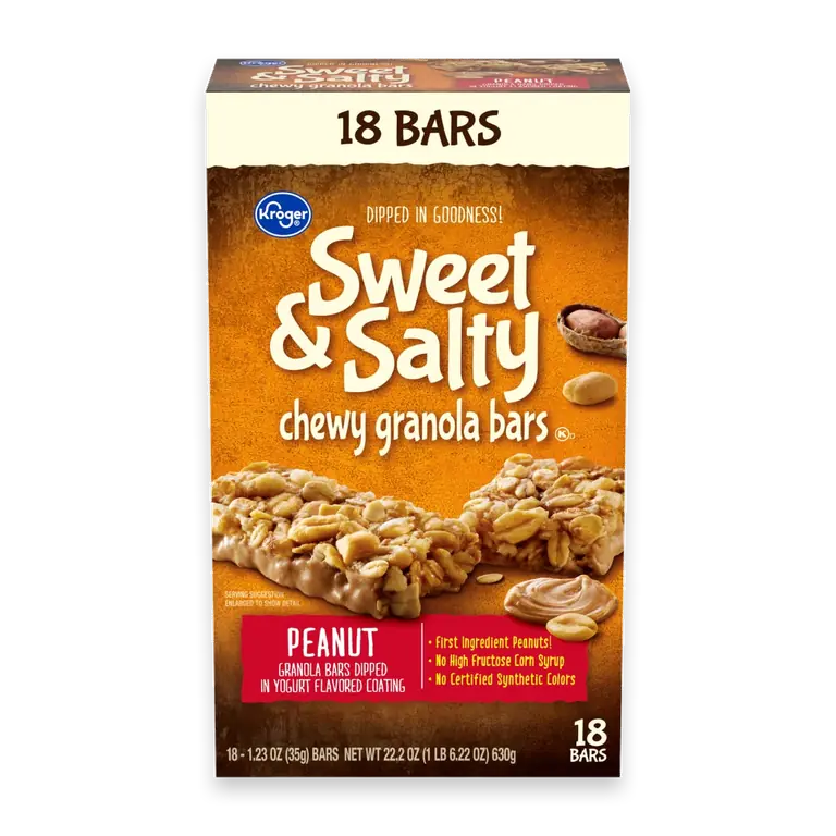Sweet and Salty Peanut Chewy Granola Bars