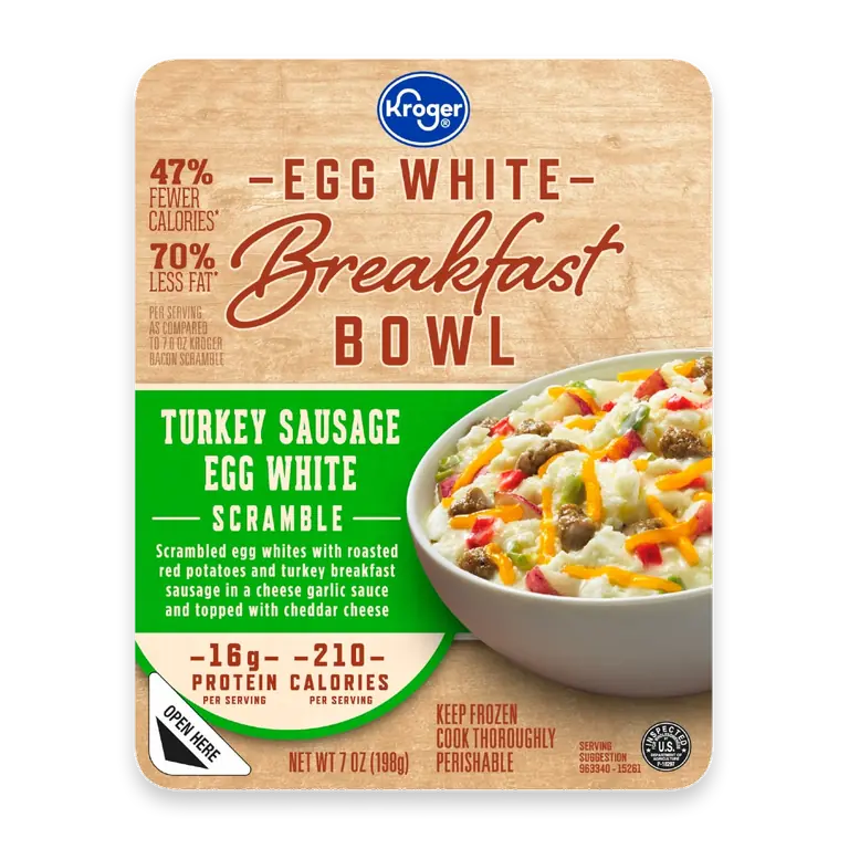 Turkey Sausage Egg White Scramble Breakfast Bowl