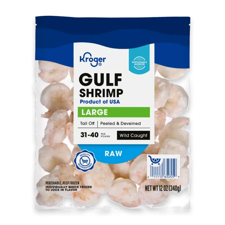 Wild Caught Large Raw Gulf Shrimp Peeled & Deveined Tail Off