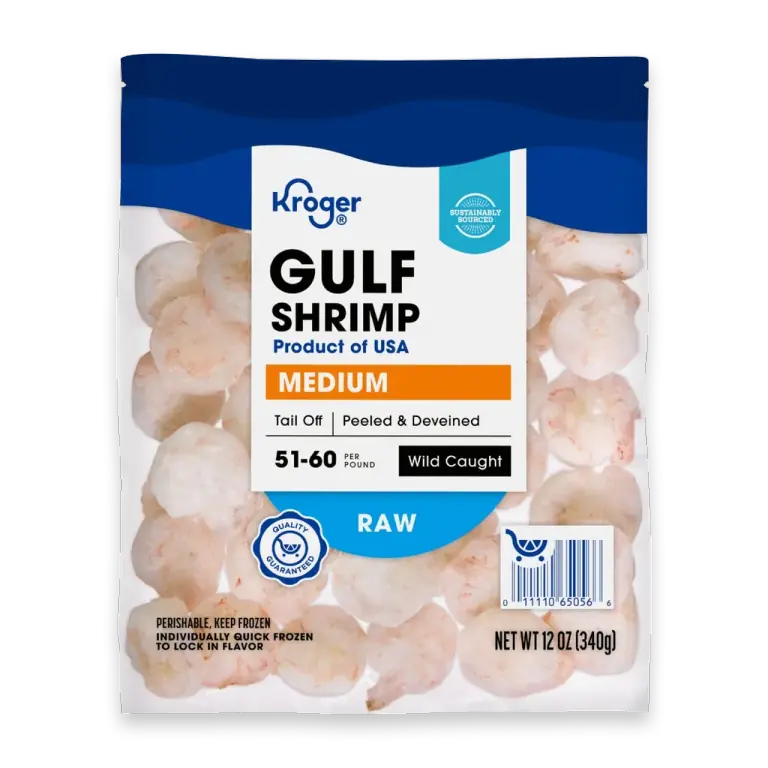 Wild Caught Medium Raw Gulf Shrimp Peeled & Deveined Tail Off