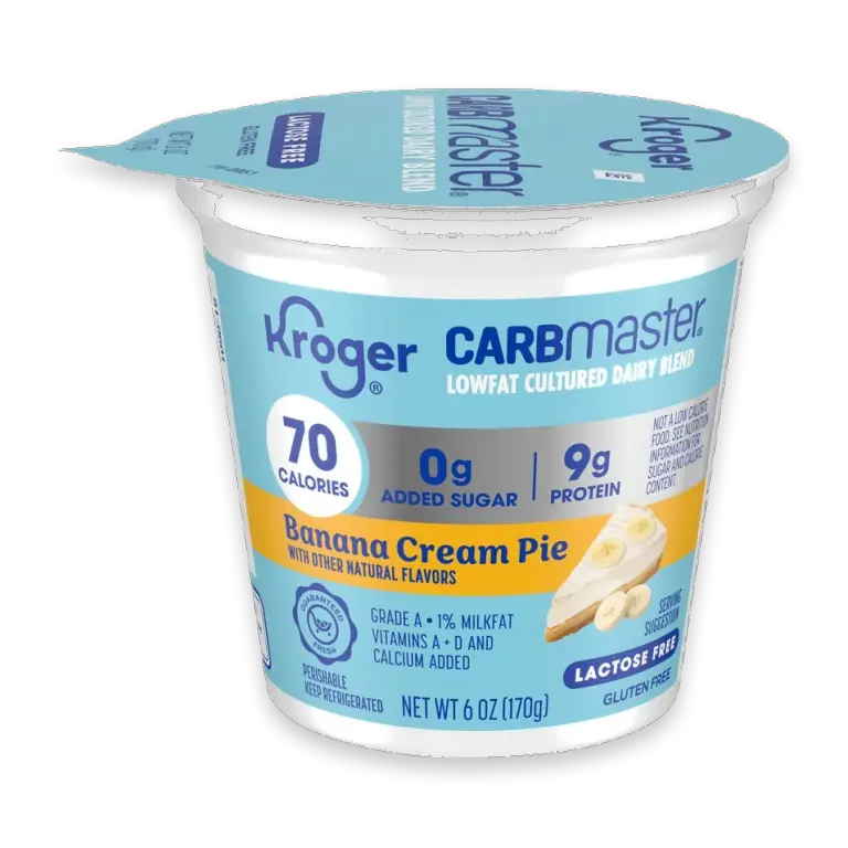 Yogurt CARBmaster Banana Cream Pie Lactose Free Lowfat Yogurt Cup