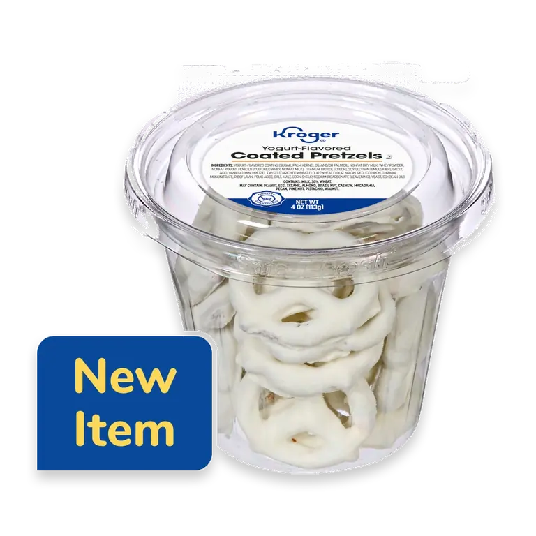 Yogurt Flavored Coated Pretzels