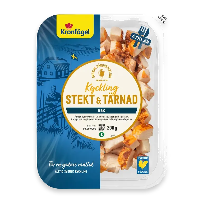 Kyckling Färsk Stekt & Tärnad BBQ 200g