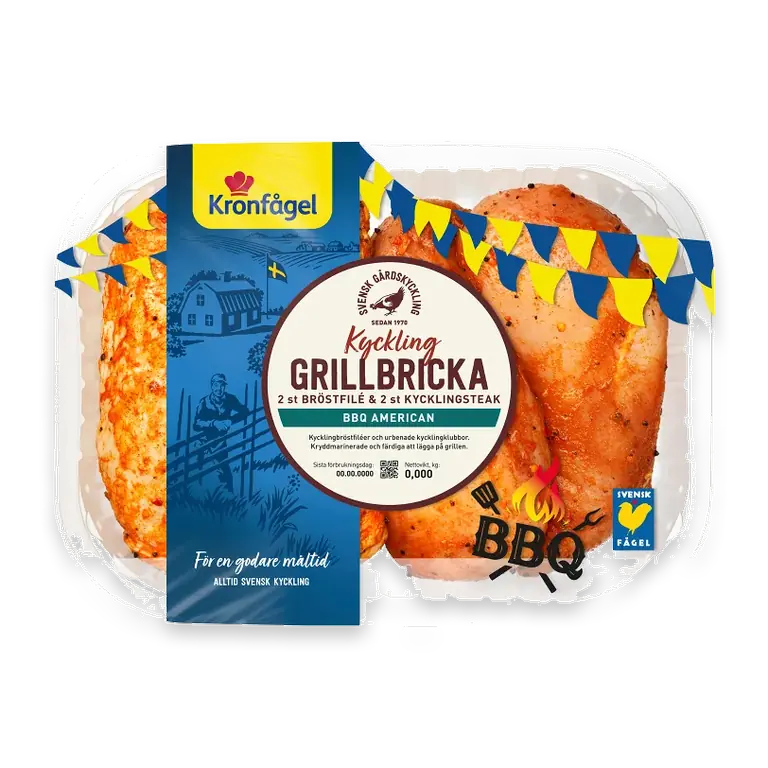 Kyckling Grillbricka American BBQ ca 900g