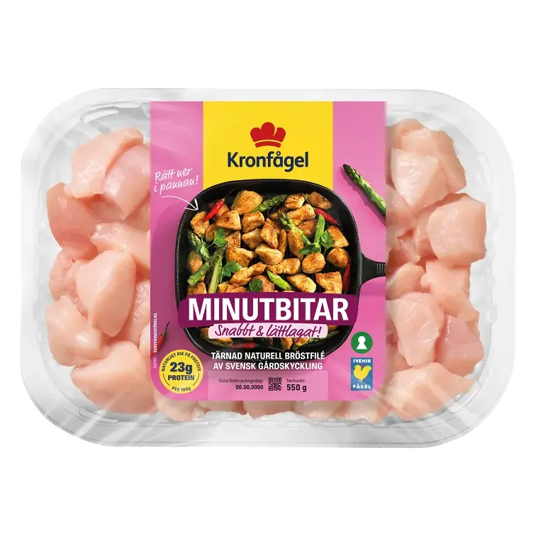 Kycklingbröstfilé Färsk Minutbitar 550g