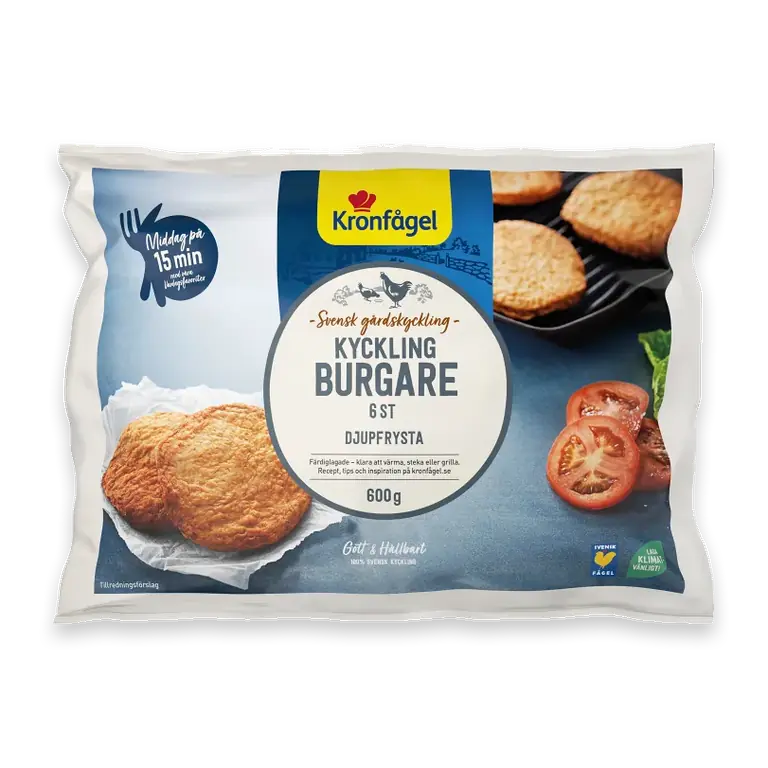 Kycklingburgare Fryst 600g