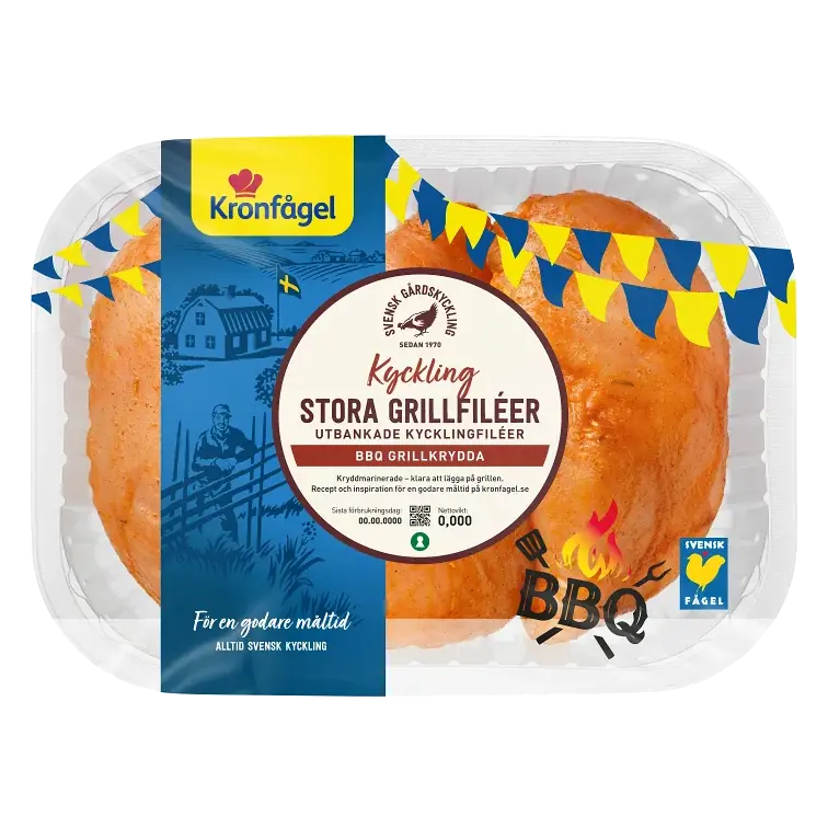 Kycklinggrillfilé BBQ Stora Grillkryddad ca 850g