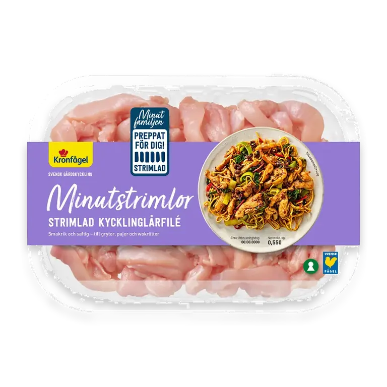 Kycklinglårfilé Färsk Minutstrimlor 550g