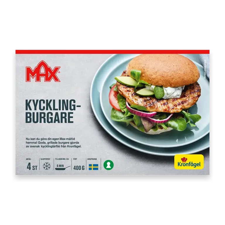 Kycklingburgare Fryst 400g Max