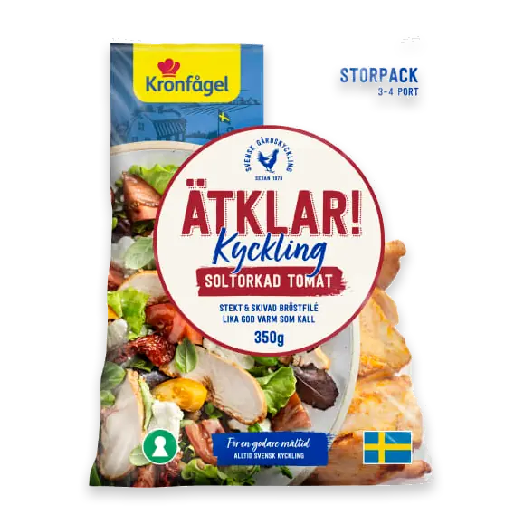 Soltorkad Tomat Ätklar Kyckling Skivad