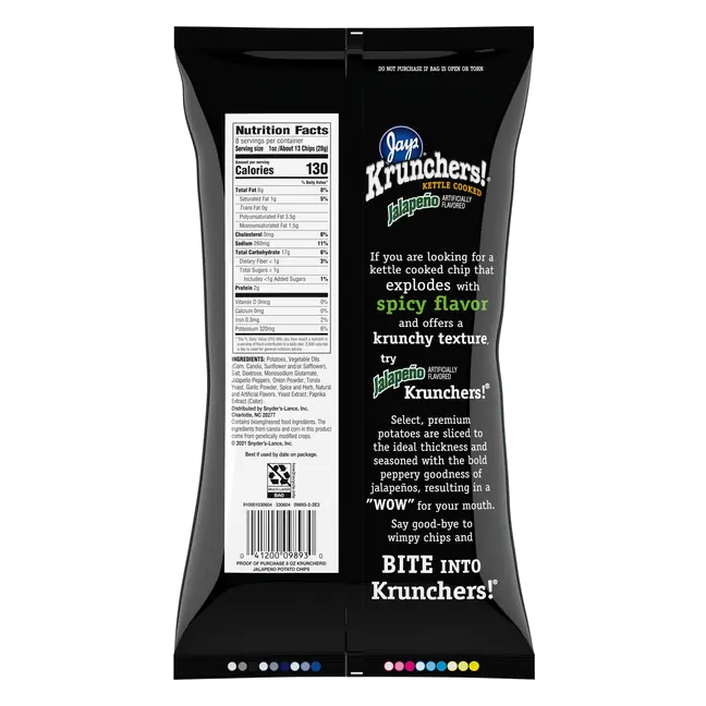 ! Kettle Cooked Potato Chips, Jalapeno Flavored Chips