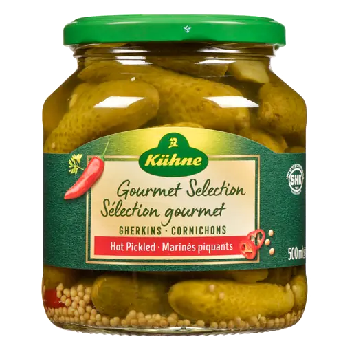 Hot Pickled Gourmet Selections Gherkins 500 ml