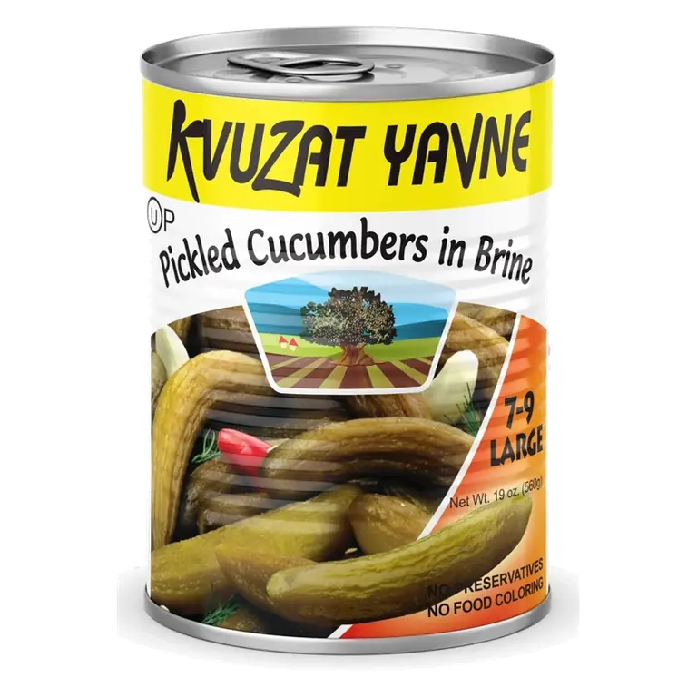 Kvuzat Yavne Pickled Cucumbers in Brine, 19 oz