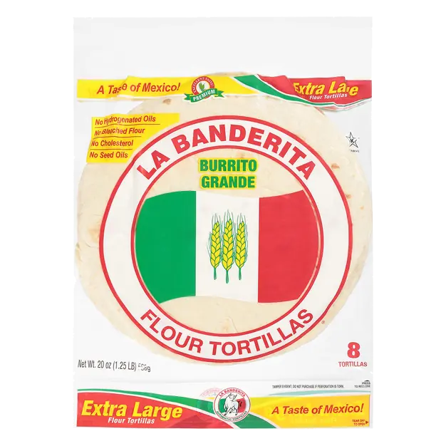 Burrito Grande Extra Large Flour Tortillas 10 Inch - 8 ct