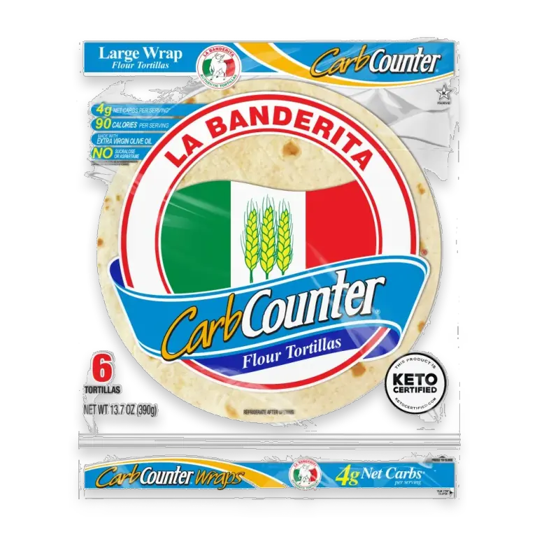Carb Counter Keto Certified Large Flour Tortillas