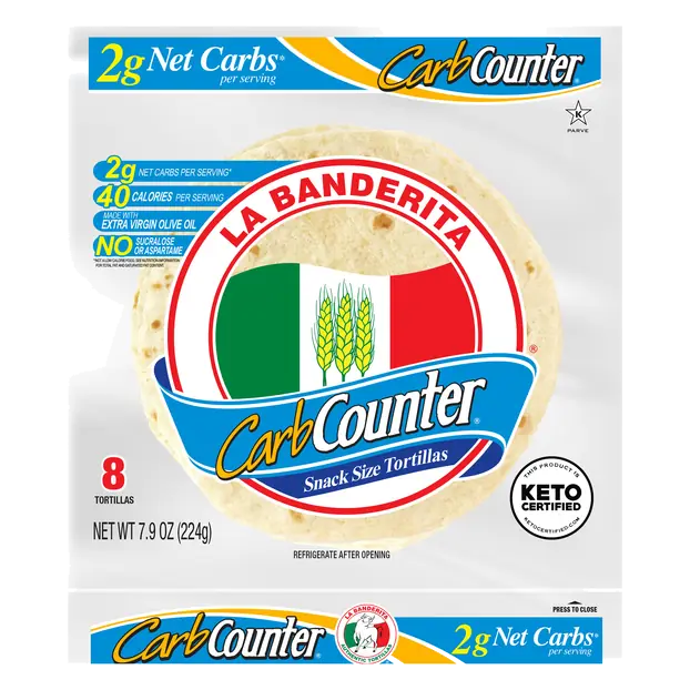 Carb Counter Keto Snack Size Tortillas 4.5 Inch - 8 ct